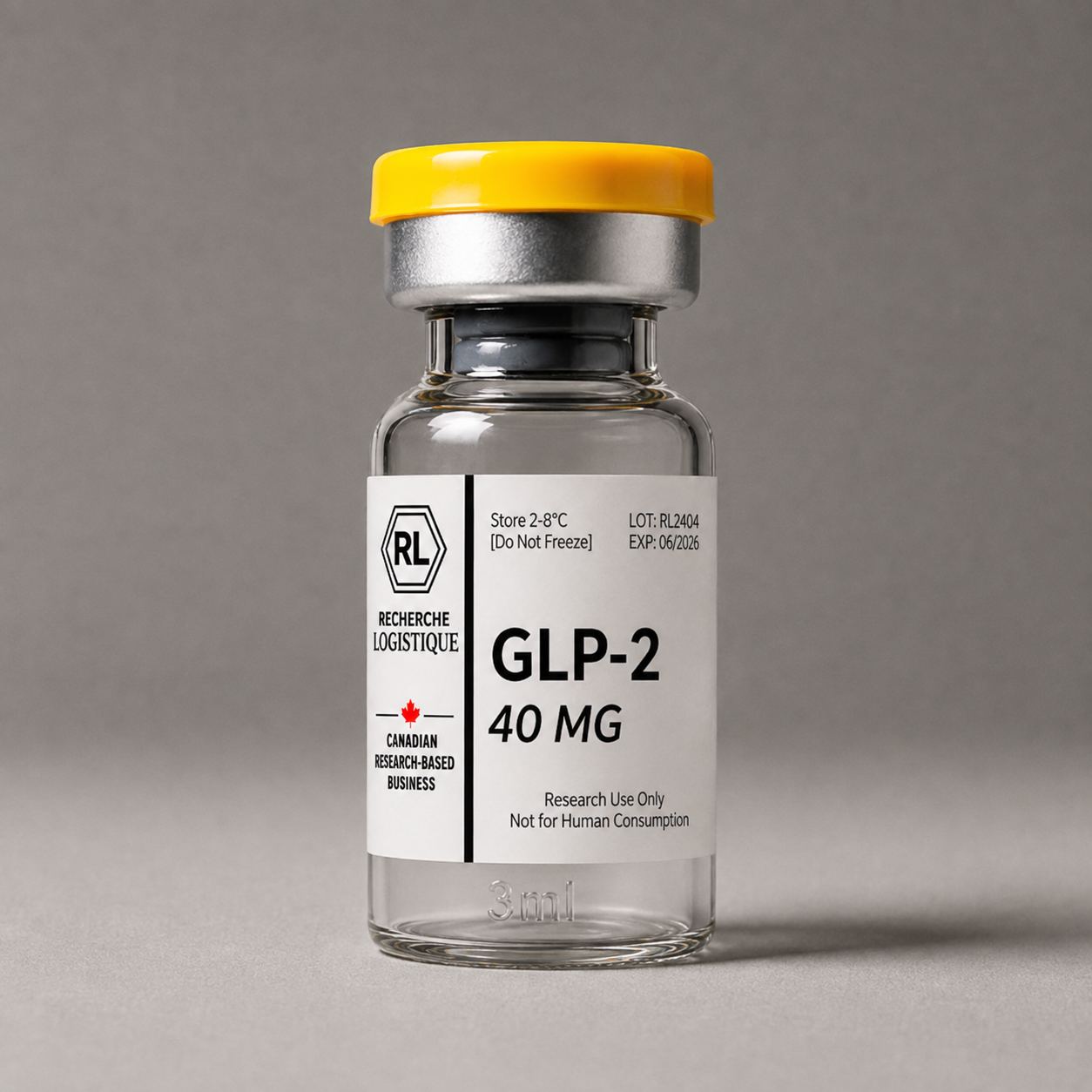 Flacon de Tirzepatide 40 mg GLP-2 Canada pour la recherche en laboratoire